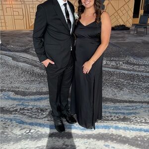 Birdy Grey satin matte Black Dress